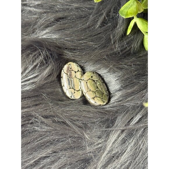 Damaged 925 Silver Dot Earrings - Picture 2 of 5